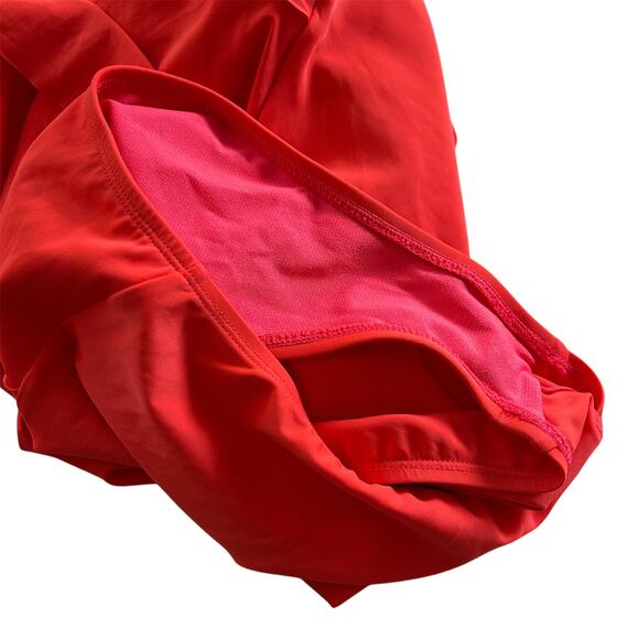 Janzten Size 14 Ruffle Bathing Suit Swimwear Orange Coral - Picture 9 of 10